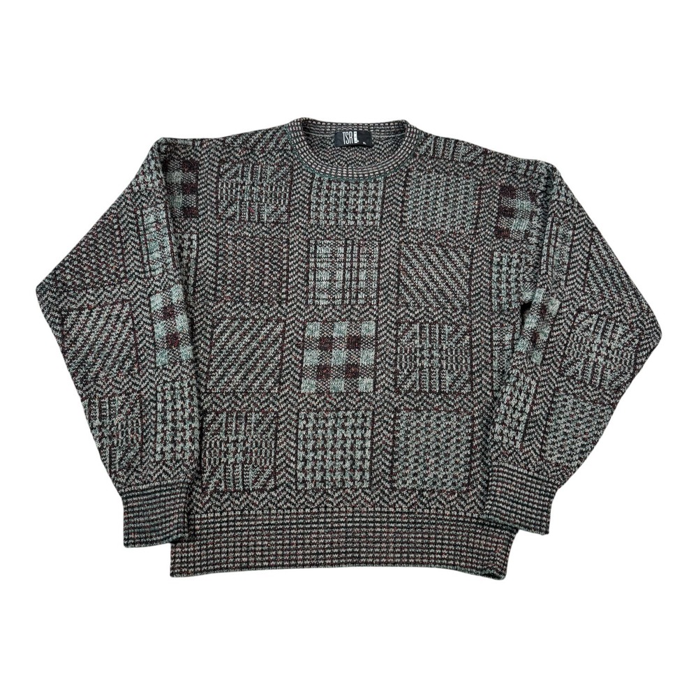 Vintage TSR USA Geometric Patterned Multicolor Crewneck Sweater‎ Men's XL